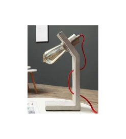 Lampa stołowa Cement Structure 30 cm szara