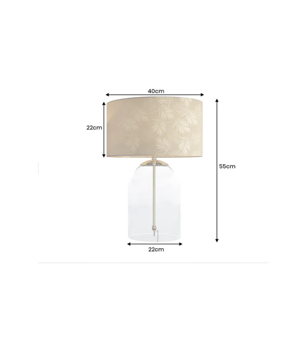 Lampa stołowa CLASSICO 55 cm szkło złoty