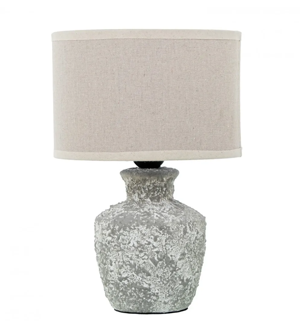 Lampa stołowa DADET 28 cm ceramika antyczna biała