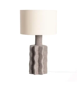 Lampa stołowa DANIKO 56 cm szaro biała