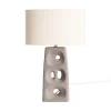Lampa stołowa DANIKO 57 cm szaro biała