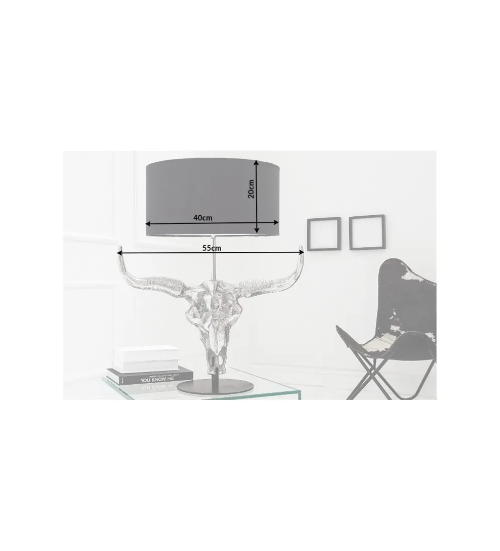Lampa stołowa El Toro 68cm czarna