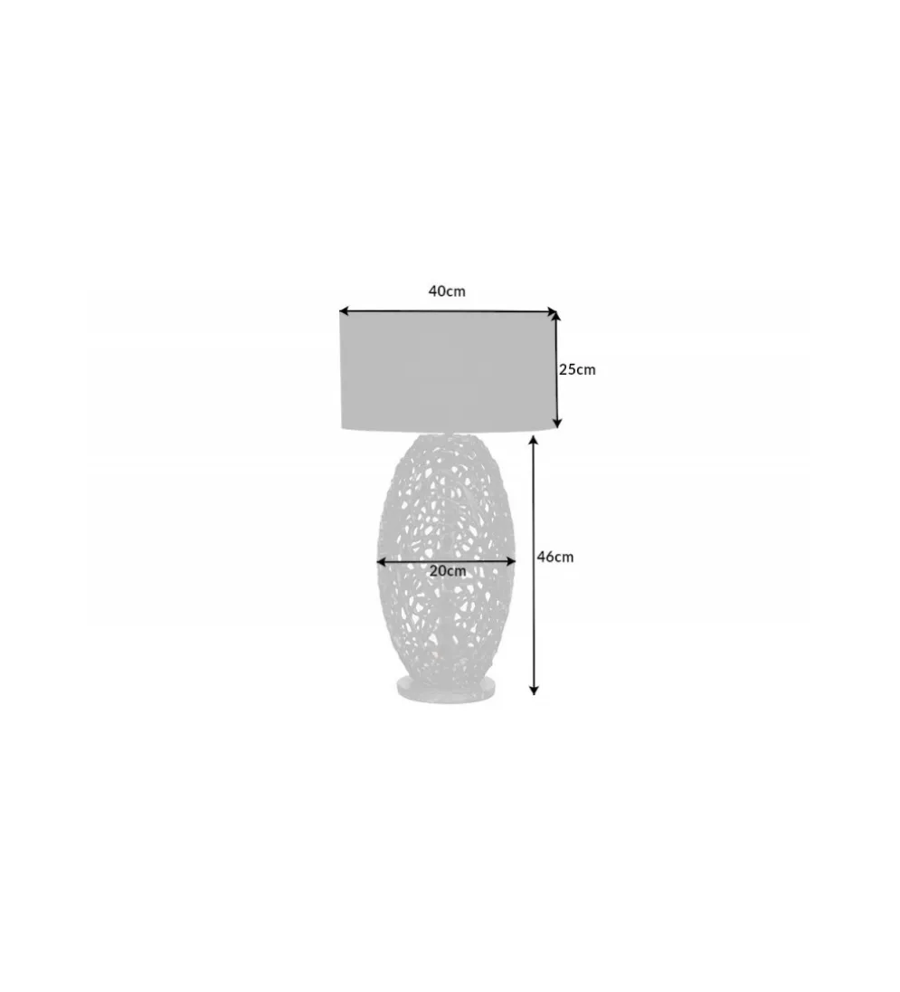 Lampa stołowa FLANK 40 cm czarna