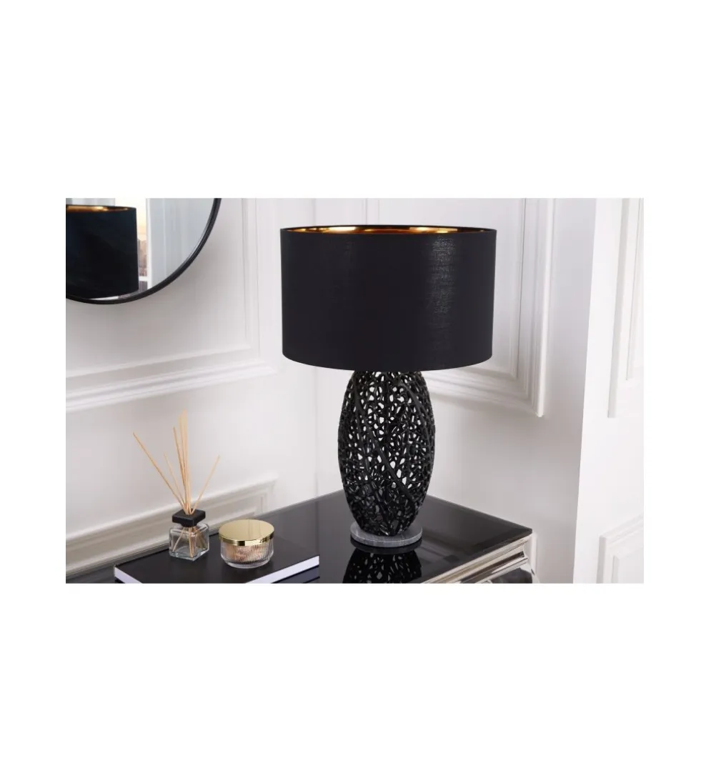 Lampa stołowa FLANK 40 cm czarna