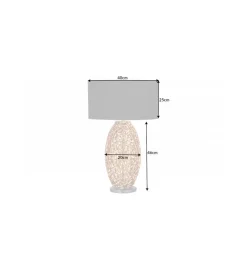 Lampa stołowa FLANK 40 cm czarno złota