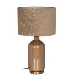 Lampa stołowa GETMARY 68 cm złoto beżowa