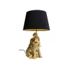 Lampa stołowa Happy Elefant 48 cm złoto czarna