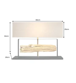 Lampa stołowa HELA 60 cm beżowa