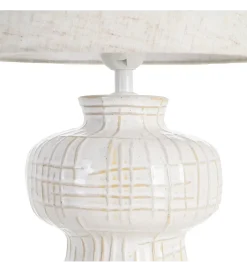 Lampa stołowa ILUMINA 41 cm ceramika biała