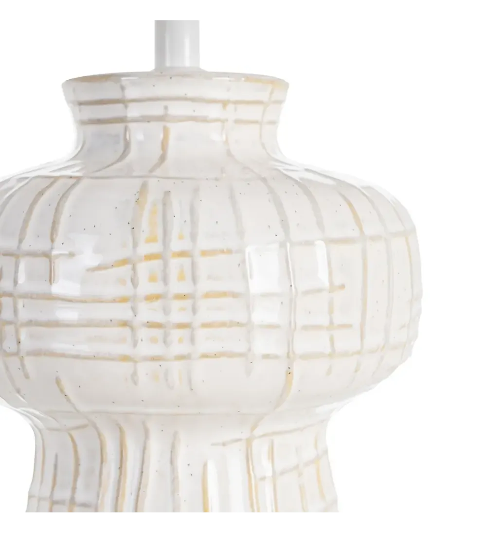 Lampa stołowa ILUMINA 41 cm ceramika biała