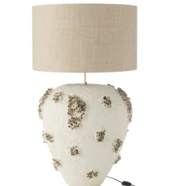 Lampa stołowa JILLY 105 cm terrakota biała