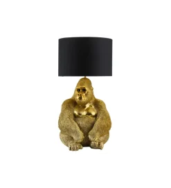 Lampa stołowa KING APE 54 cm czarna złota