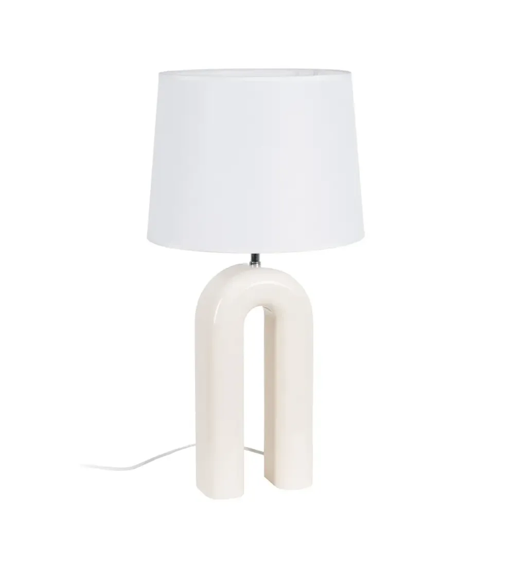 Lampa stołowa LACADO kremowa