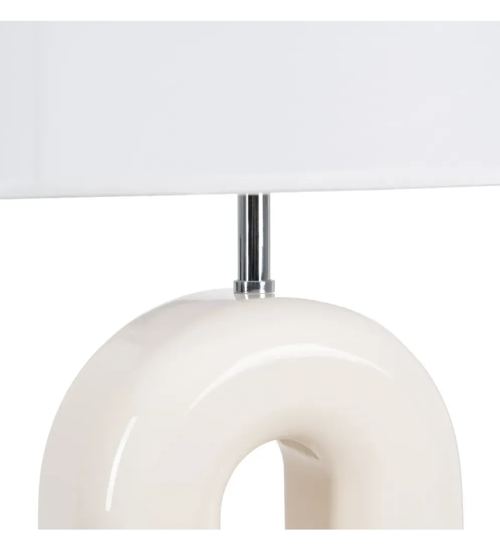 Lampa stołowa LACADO kremowa