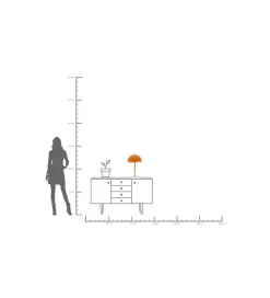 Lampa stołowa LIA 50 cm pomarańczowa