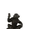 Lampa stołowa MAŁPKA 33 cm czarna