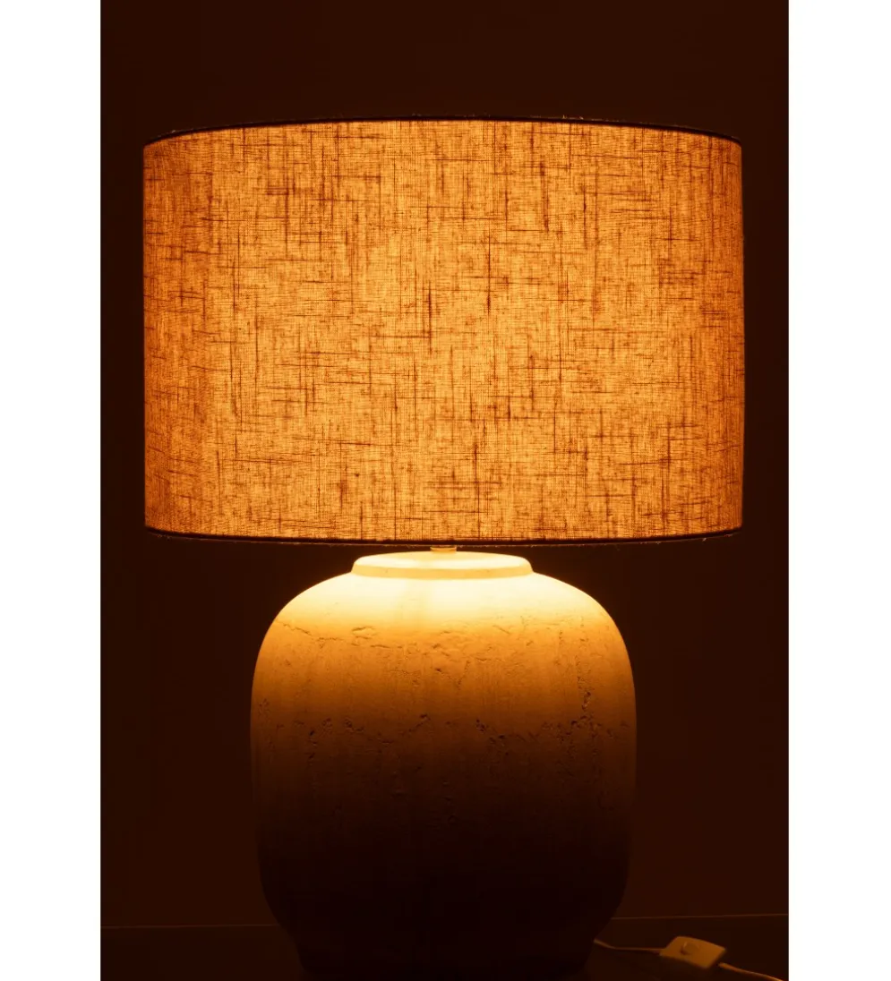 Lampa stołowa MIA 64 cm terrakota beżowa