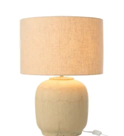 Lampa stołowa MIA 64 cm terrakota beżowa