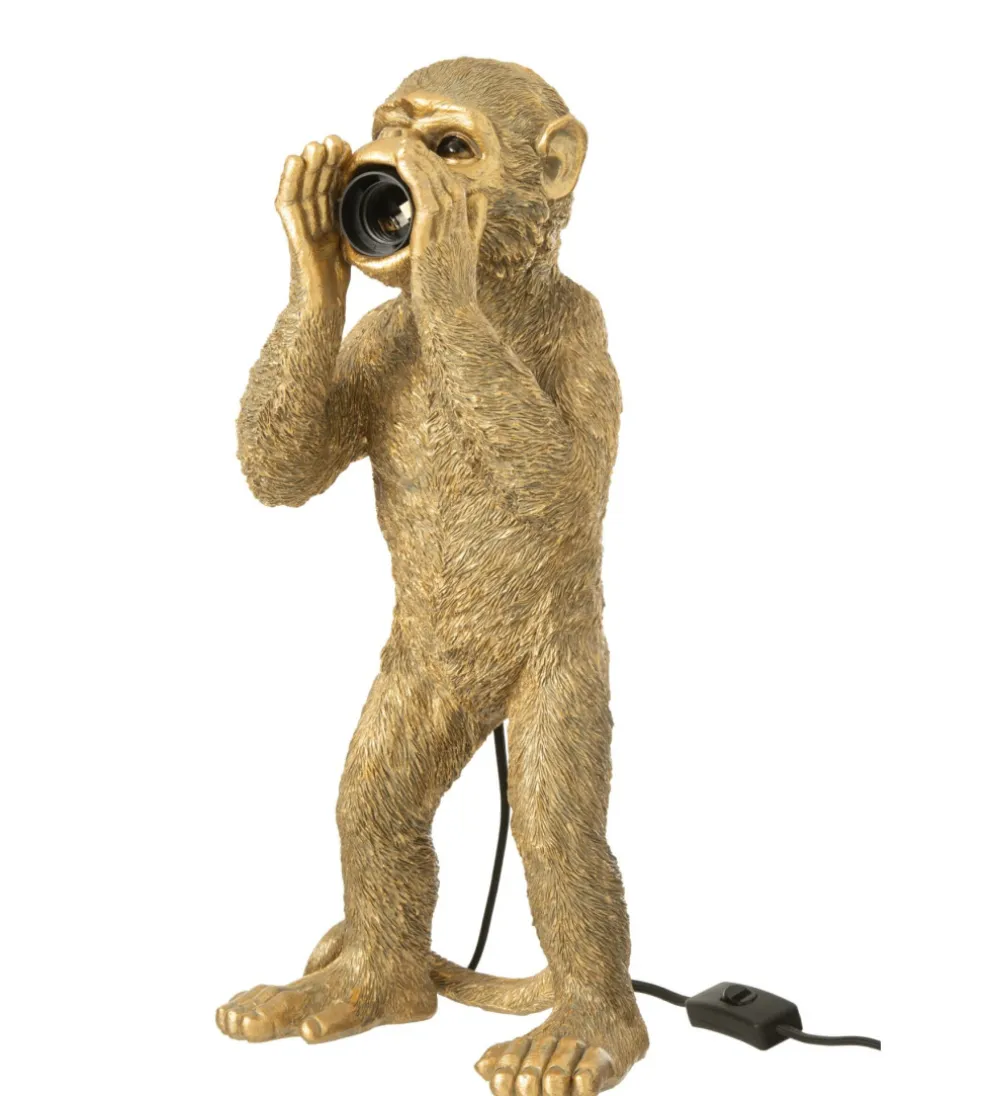 Lampa stołowa MONKEY 46 cm złota