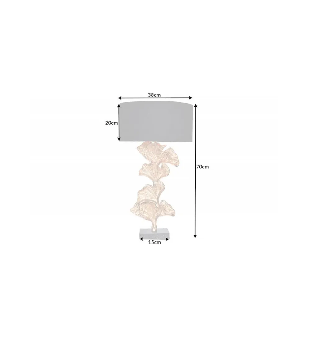 Lampa stołowa Morella 70 cm srebrna