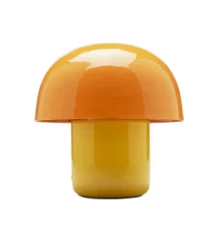 Lampa stołowa MUSHROOM 20 cm żółto pomarańczowa