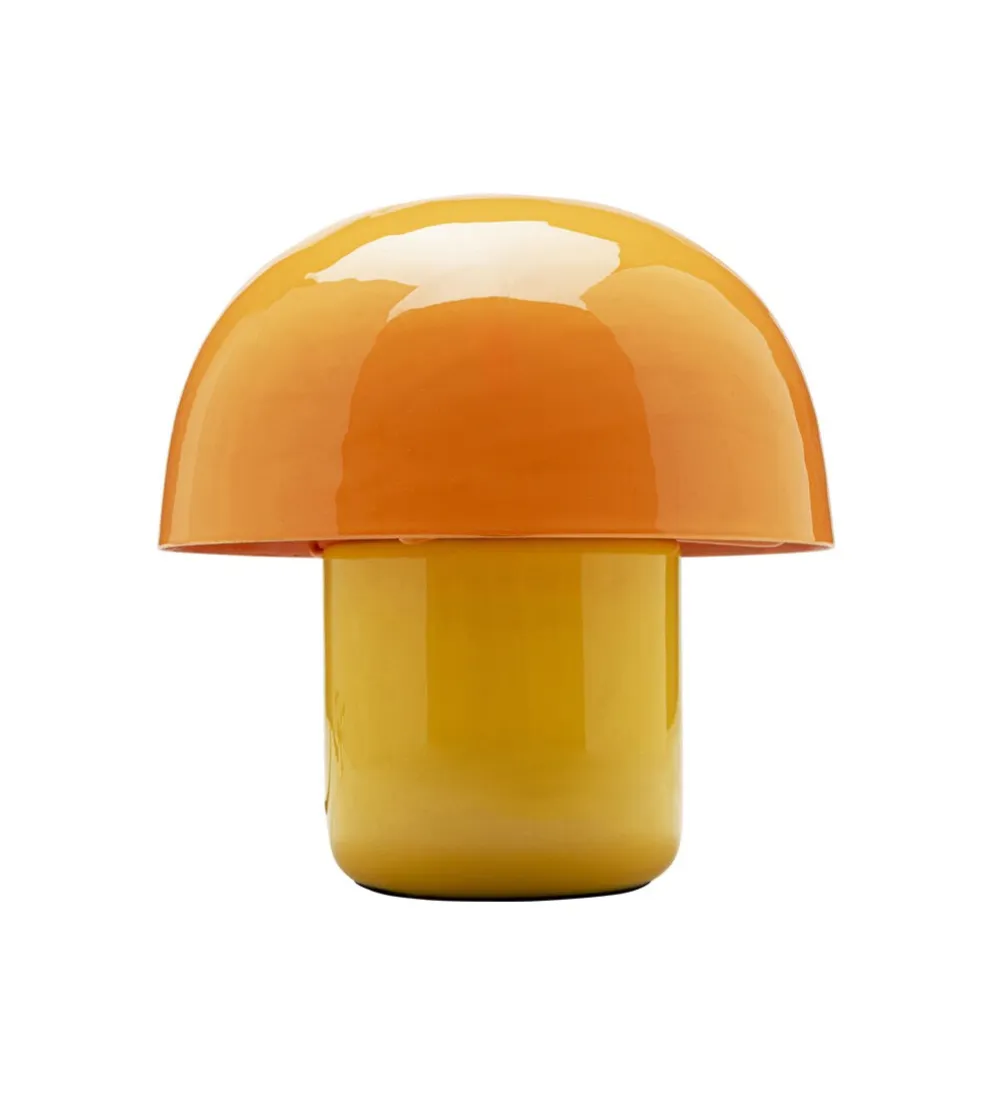 Lampa stołowa MUSHROOM 20 cm żółto pomarańczowa