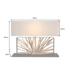 Lampa stołowa OMAR 80 cm beżowa