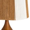 Lampa stołowa OPANEM 47 cm brązowobiała