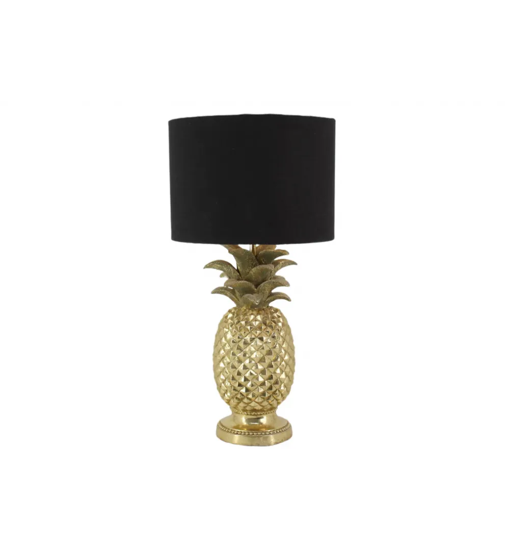Lampa stołowa PINEAPPLE 50 cm złota czarna