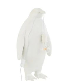 Lampa stołowa Pingwin 59 cm biała