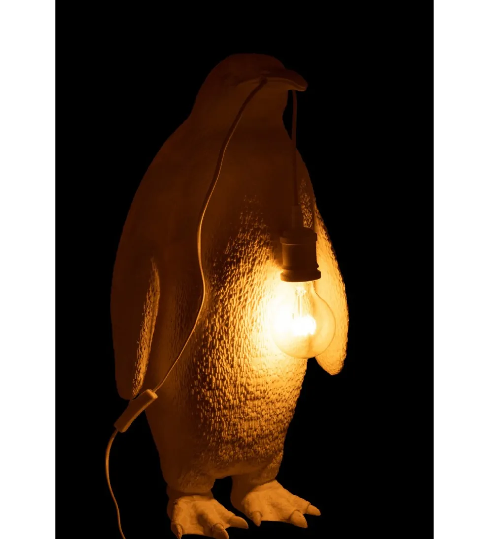Lampa stołowa Pingwin 59 cm biała