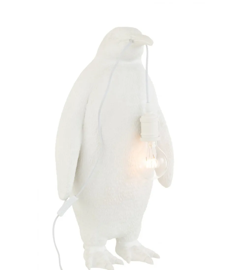 Lampa stołowa Pingwin 59 cm biała