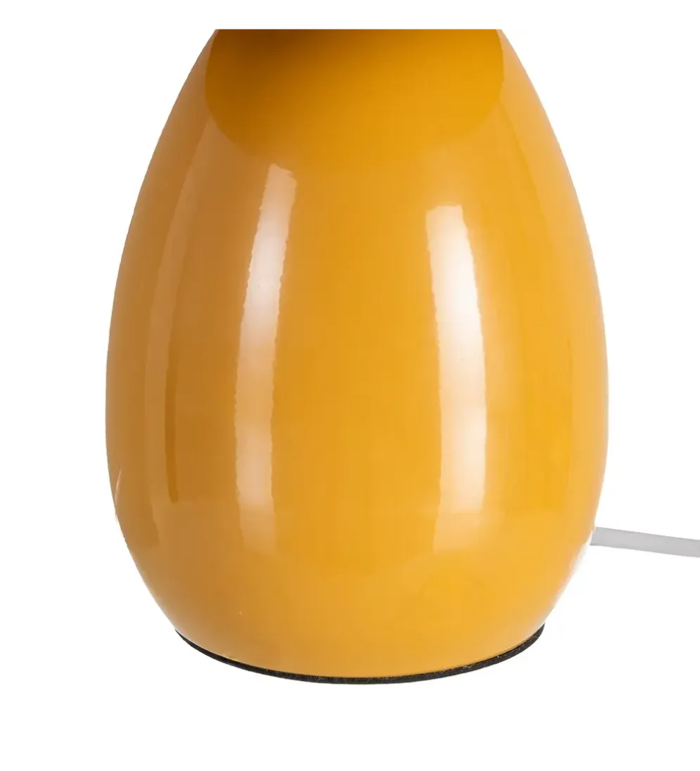 Lampa stołowa POBURNA 25 cm musztardowa