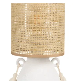 Lampa stołowa REVAN 27 cm ceramika biała