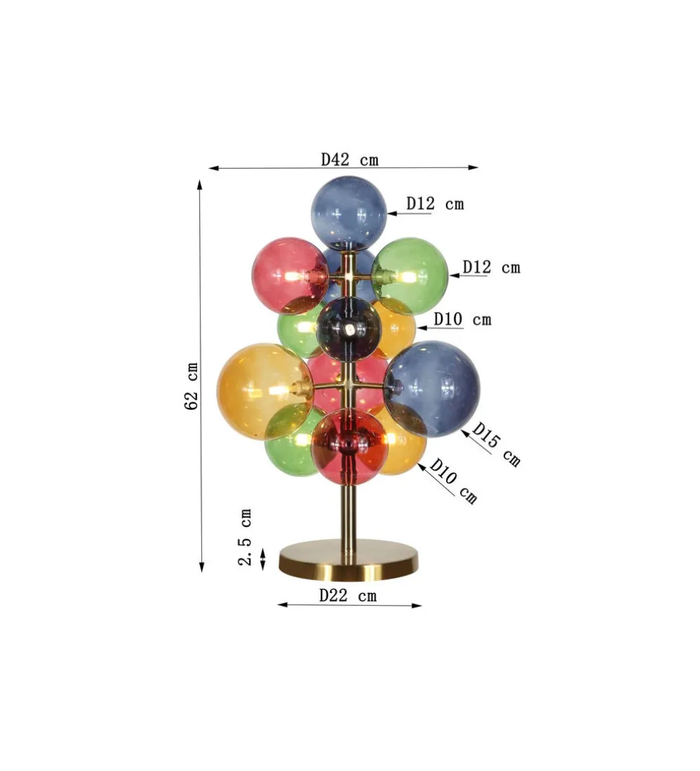 Lampa stołowa SCALA BALLS 62 cm wielokolorowe