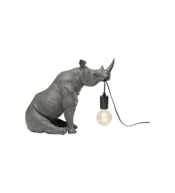Lampa stołowa SITTING RHINO 42 cm szara
