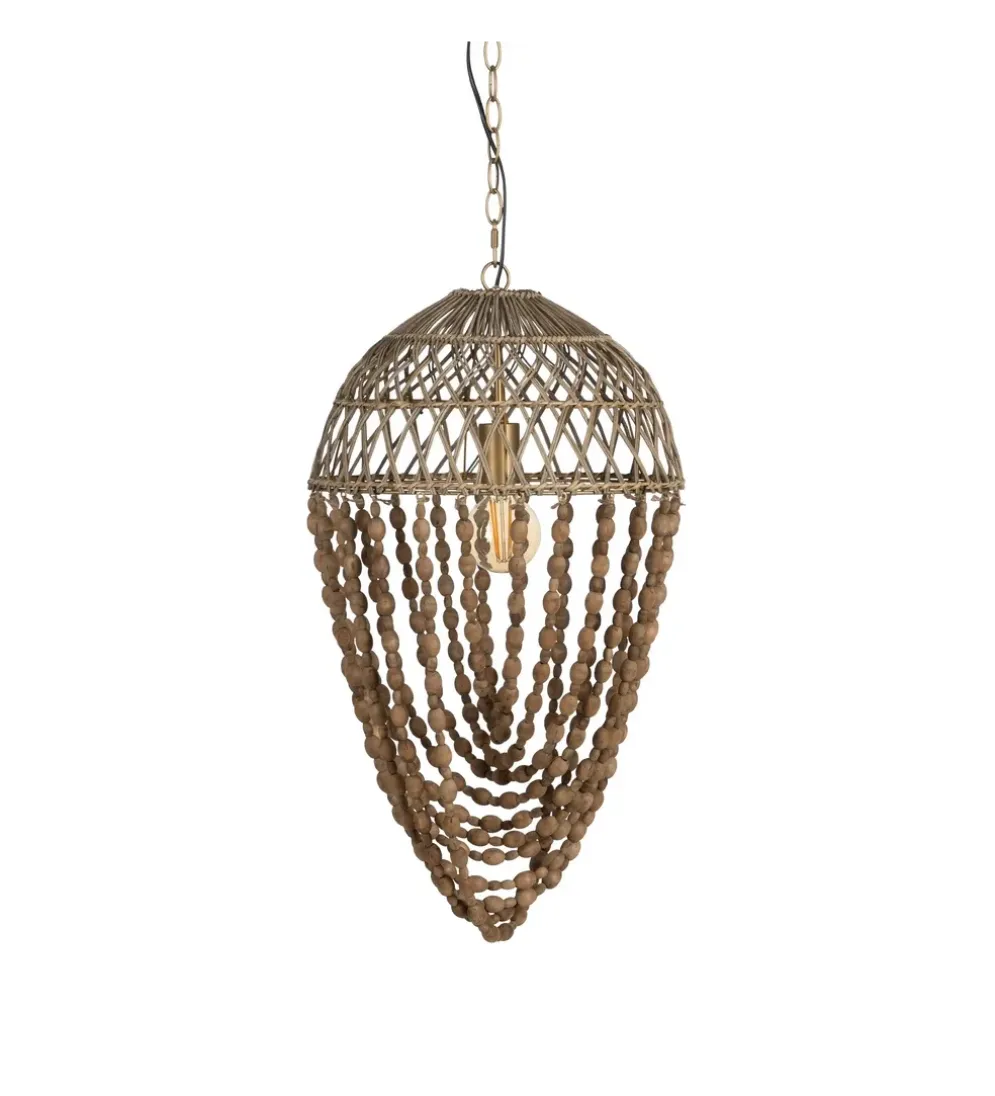Lampa wisząca BEADINGO 71 cm naturalny