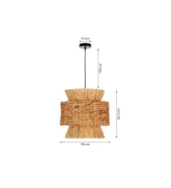 Lampa wisząca CAMPO 39 cm naturalna