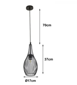 Lampa wisząca CEILING 17 cm czarna