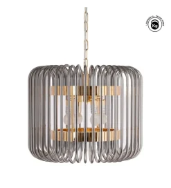 Lampa wisząca CELINK 50 cm złoto szara