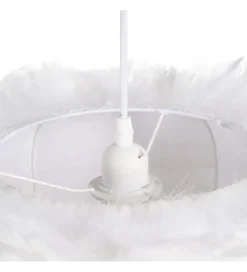 Lampa wisząca CLOUDI 40 cm Pióro biała