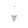 Lampa wisząca CRYSTAL 50 cm czarne szkło pryzmaty szare