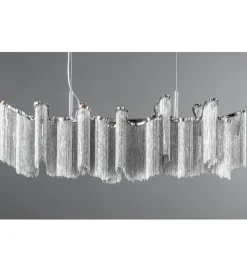 Lampa wisząca Elegance 118 cm srebrna