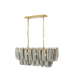 Lampa wisząca FEATHER 95 cm szara