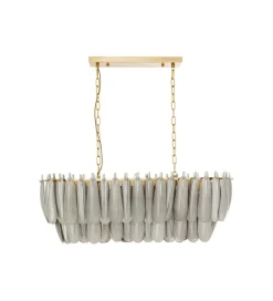Lampa wisząca FEATHER 95 cm szara