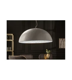 Lampa wisząca Glow biało srebrna 70 cm