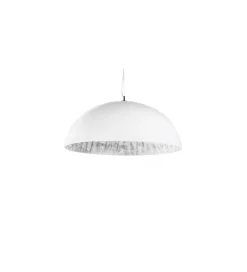 Lampa wisząca Glow biało srebrna 70 cm