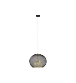 Lampa wisząca GRATO 45 cm czarno złota