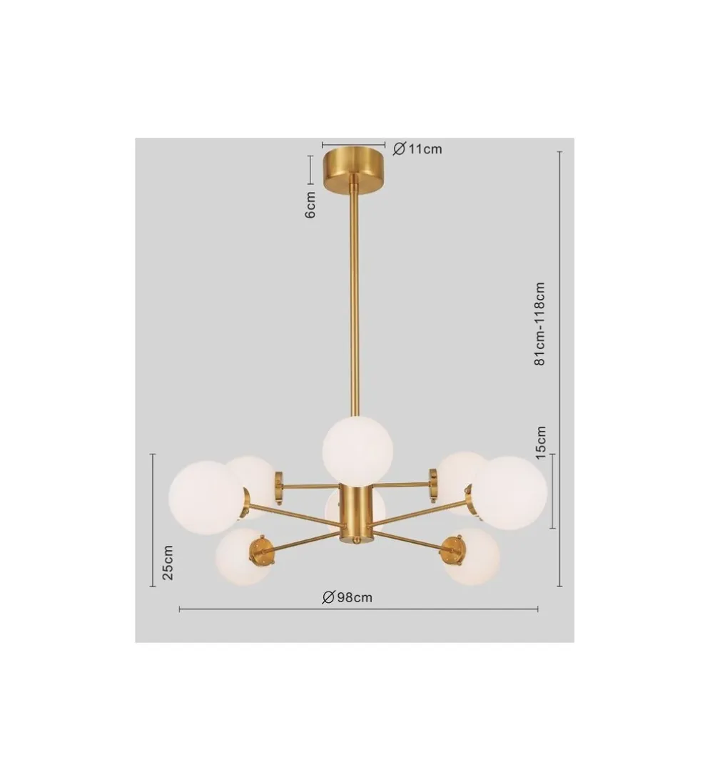 Lampa wisząca HiEAVENLY złota