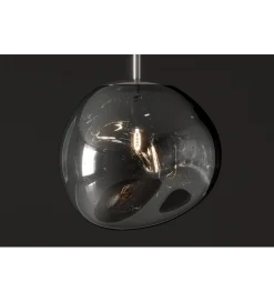Lampa wisząca LIQUID DIAMOND 20 cm szkło dymione